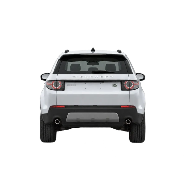 silver 2017 Land Rover Discovery rear view