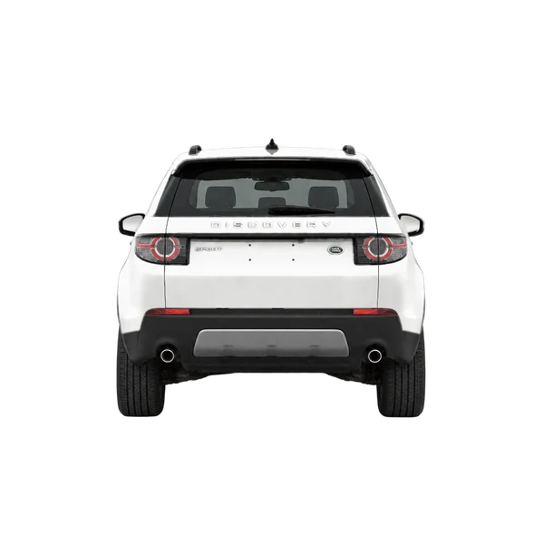 white 2017 Land Rover Discovery rear view
