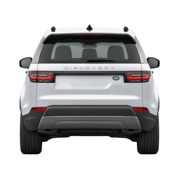 シルバーの2018 Land Rover Discovery（リアビュー）