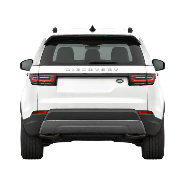 ホワイトの2018 Land Rover Discovery（リアビュー）