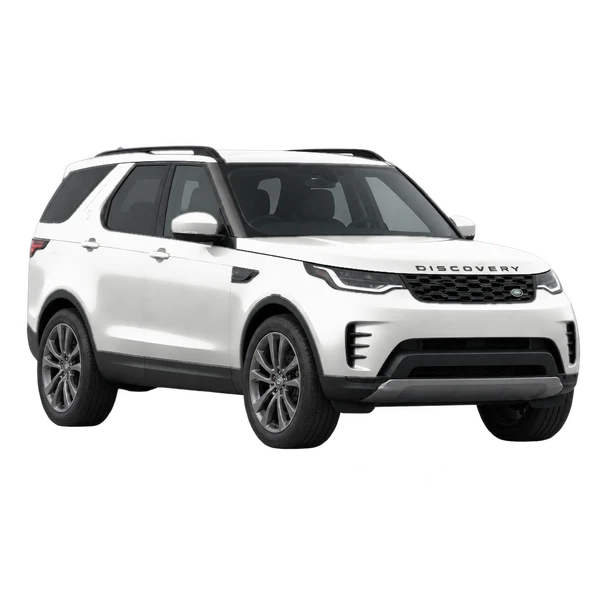 white 2024 Land Rover Discovery front three-quarter (facing left) view