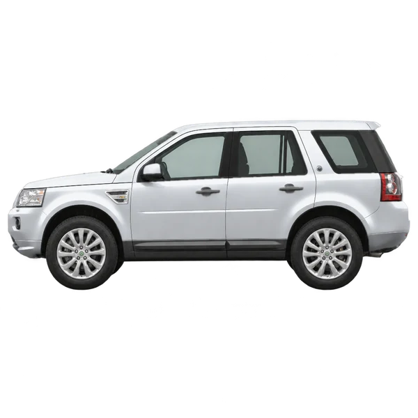 Land Rover Freelander 2012 prata, vista lateral (voltada para a esquerda)