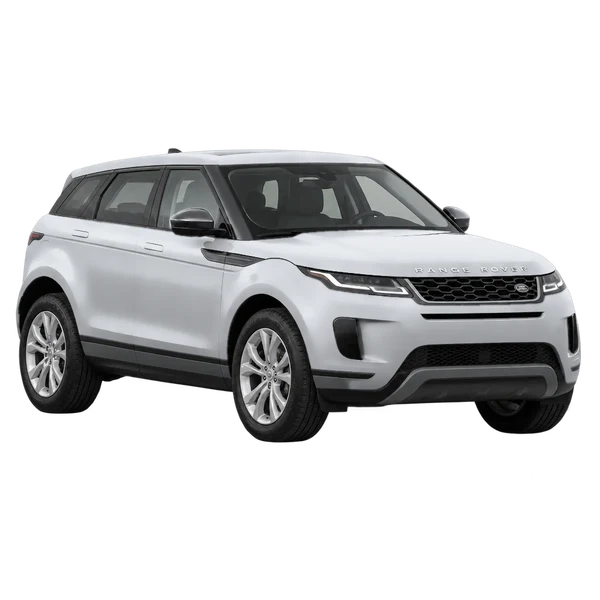 2020 Land Rover Range Rover Evoque in Silber, Ansicht: Dreiviertelansicht vorne (nach links gerichtet)