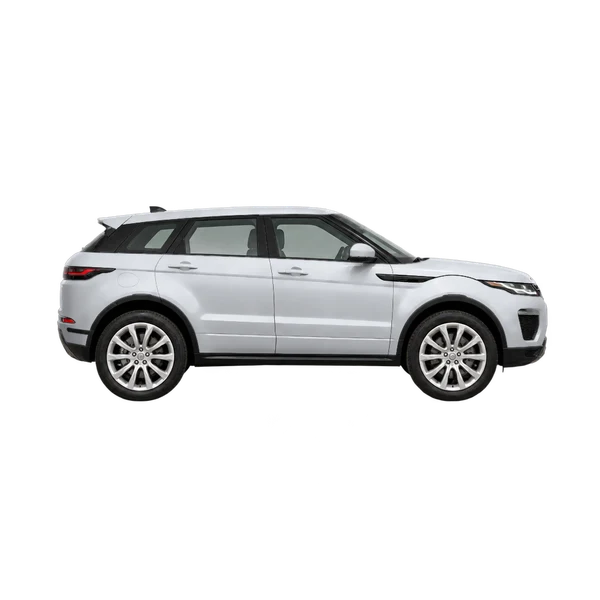 2026 Land Rover Range Rover Evoque in Silber, Ansicht: Seite (nach rechts gewandt)