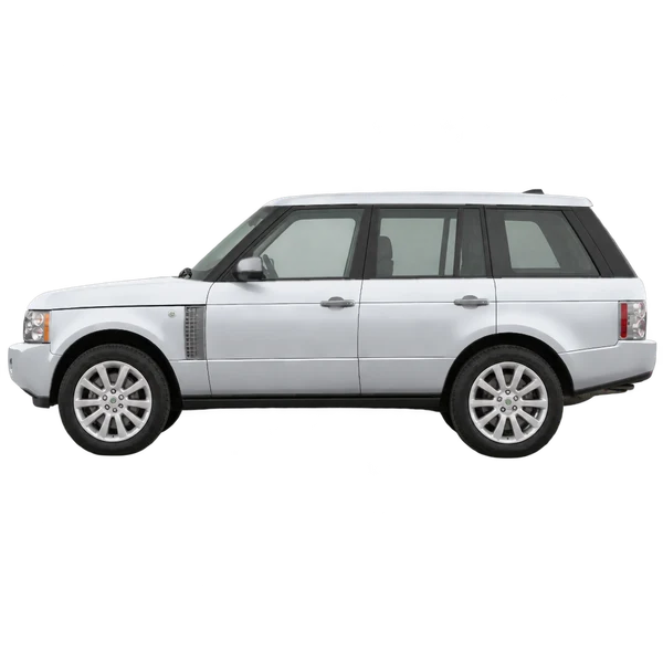 silver 2010 Land Rover Range Rover side (facing left) view