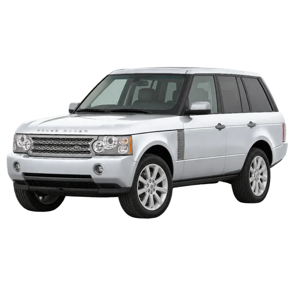 シルバーの2012 Land Rover Range Rover(フロントスリークォーター(左向き)ビュー)