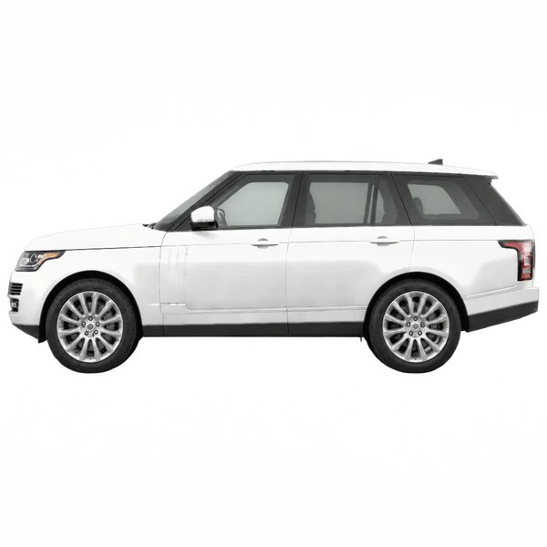 Land Rover Range Rover 2013 en blanco, vista lateral (mirando a la izquierda)