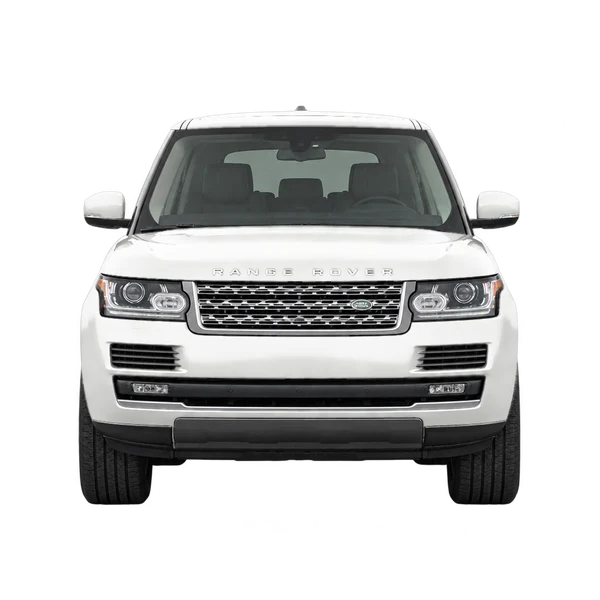 ホワイトの2015 Land Rover Range Rover（正面ビュー）