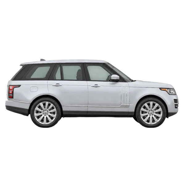 2021 Land Rover Range Rover in Silber, Ansicht: Seite (nach rechts gewandt)