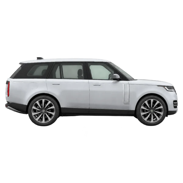 2023 Land Rover Range Rover in Silber, Ansicht: Seite (nach rechts gewandt)