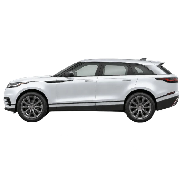 Land Rover Velar 2020 en plateado, vista lateral (mirando a la izquierda)