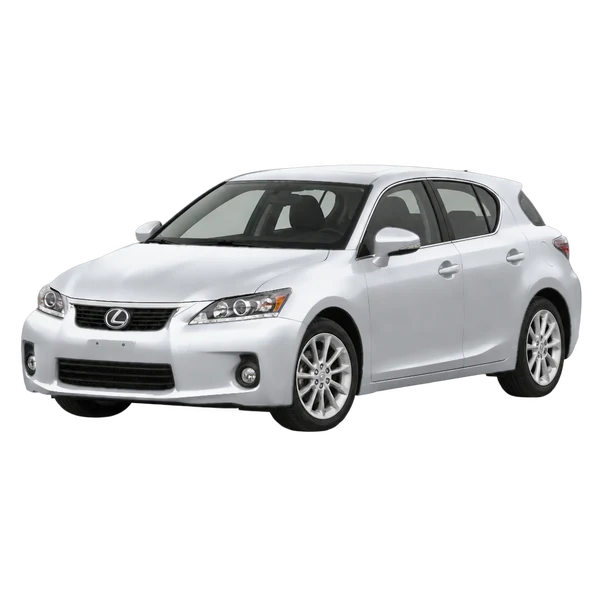Lexus CT 2011 argent, vue trois-quarts avant (orienté vers la gauche)