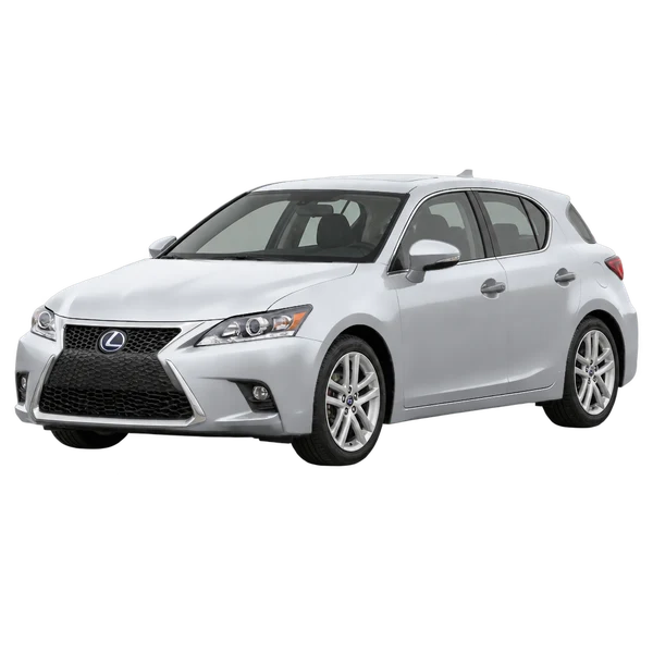 Lexus CT200H 2022 argent, vue trois-quarts avant (orienté vers la gauche)