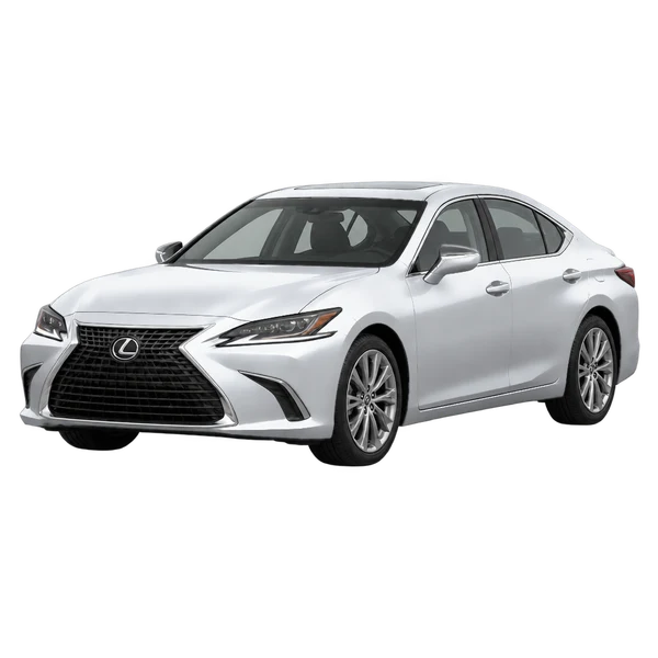 2023 Lexus ES 350 in Silber, Ansicht: Dreiviertelansicht vorne (nach links gerichtet)