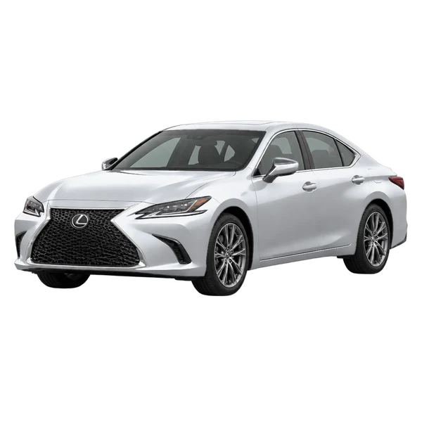 2025 Lexus ES 350 in Silber, Ansicht: Dreiviertelansicht vorne (nach links gerichtet)