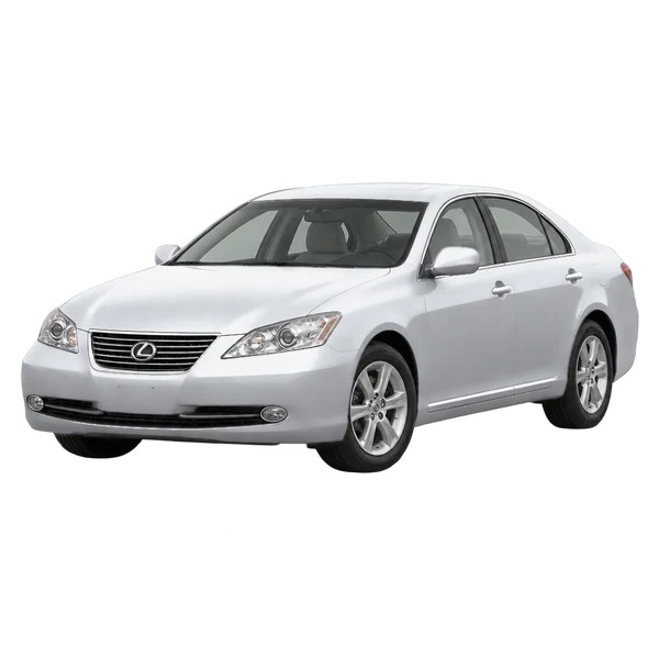 Lexus ES 2011 prata, vista dianteira em três quartos (voltada para a esquerda)