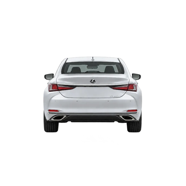 シルバーの2020 Lexus ES(リアビュー)