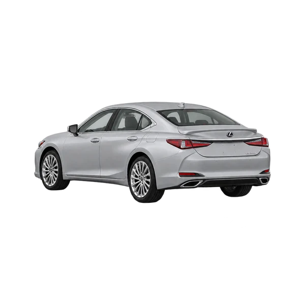 Lexus ES 2021 argent, vue trois-quarts arrière (orienté vers la gauche)