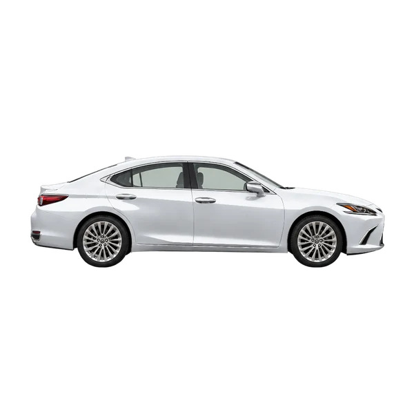 シルバーの2022 Lexus ES（側面（右向き）ビュー）