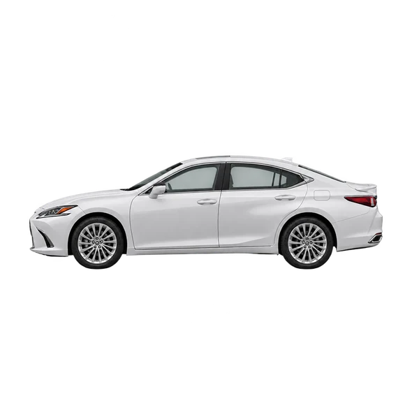 ホワイトの2022 Lexus ES（側面（左向き）ビュー）