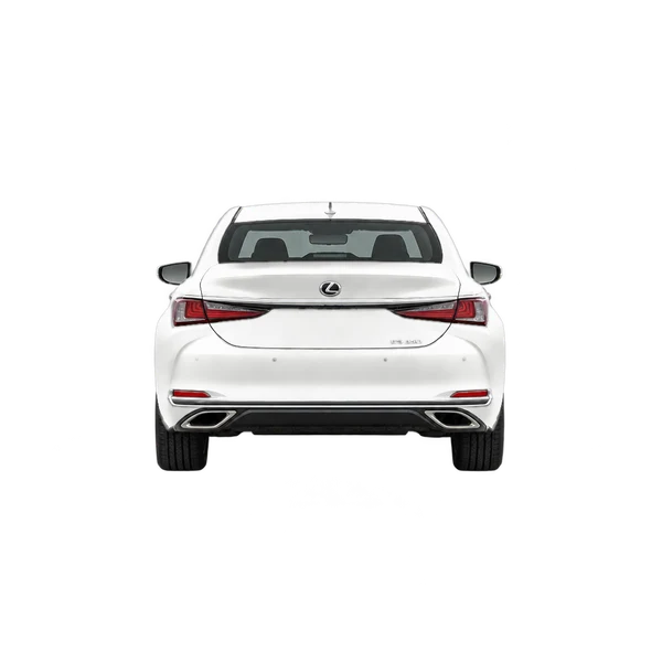 2023 Lexus ES in weiß, Ansicht: Heck