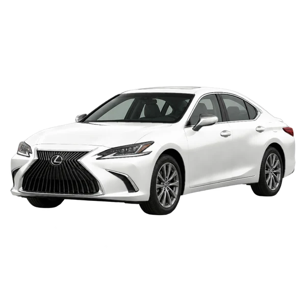 ホワイトの2024 Lexus ES（フロントスリークォーター(左向き)ビュー）