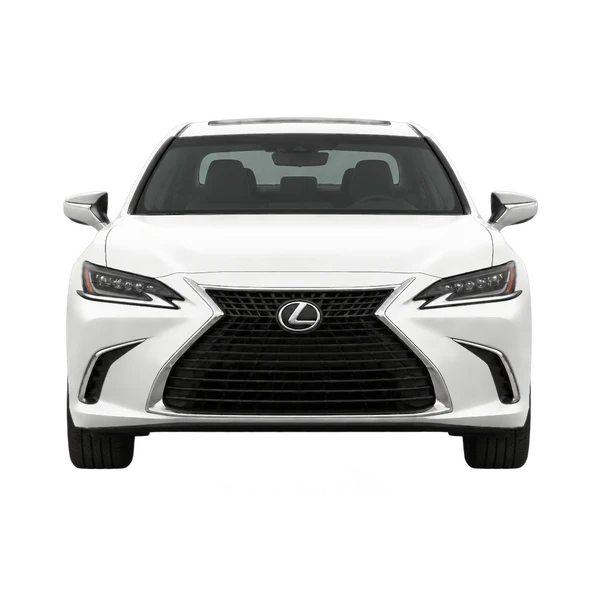 Lexus ES 2026 باللون أبيض، منظر أمامي