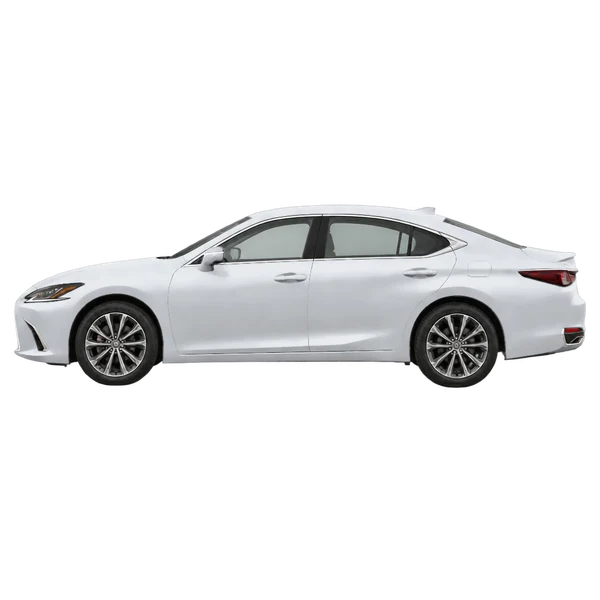 シルバーの2027 Lexus ES（側面（左向き）ビュー）