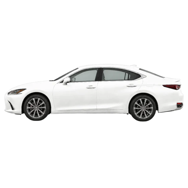 ホワイトの2027 Lexus ES（側面（左向き）ビュー）