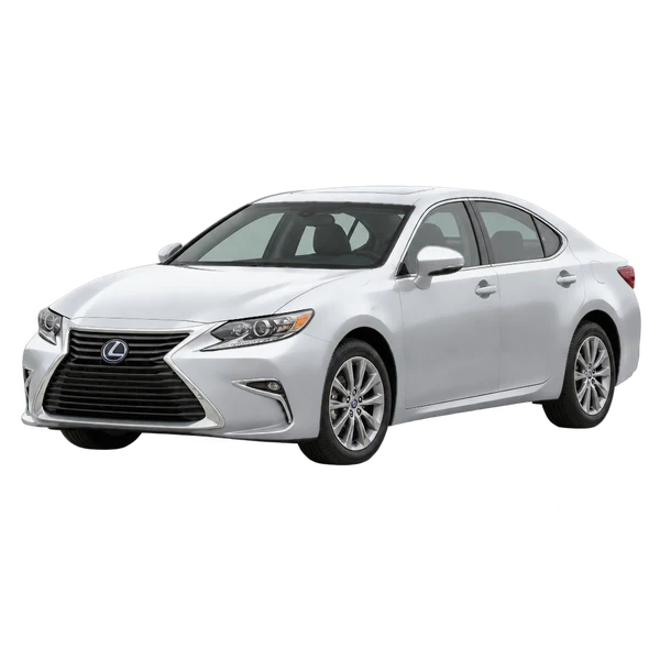 Lexus ES300H 2016 argent, vue trois-quarts avant (orienté vers la gauche)