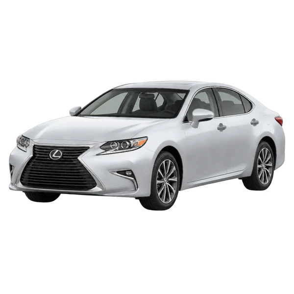 Lexus ES300H 2018 argent, vue trois-quarts avant (orienté vers la gauche)