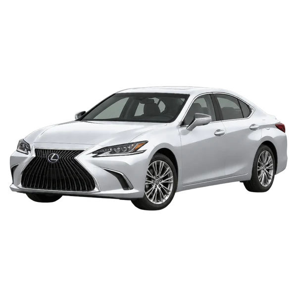 Lexus ES300H 2020 argent, vue trois-quarts avant (orienté vers la gauche)