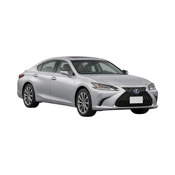 Lexus ES300H 2022 argent, vue trois-quarts avant (orienté vers la gauche)