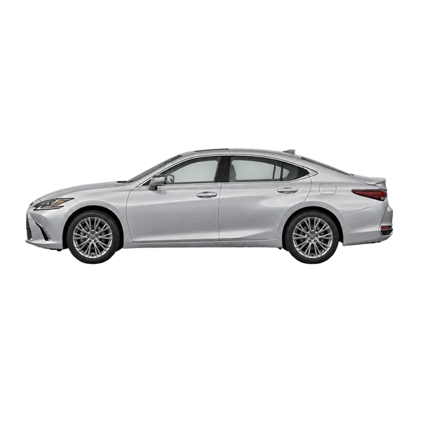 Lexus ES300H 2022 argent, vue côté (vers la gauche)