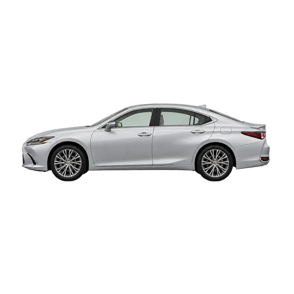 Lexus ES300H 2023 argent, vue côté (vers la gauche)