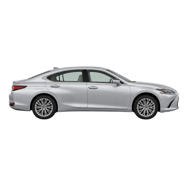 Lexus ES300H 2023 argent, vue profil (tourné vers la droite)