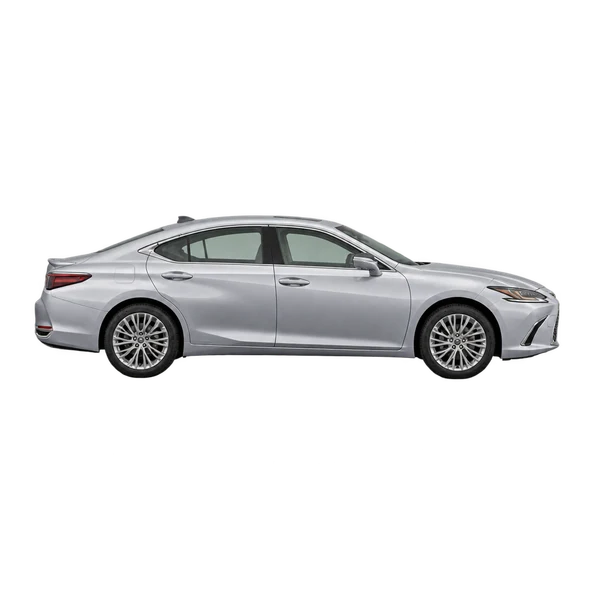 Lexus ES300H 2024 argent, vue profil (tourné vers la droite)