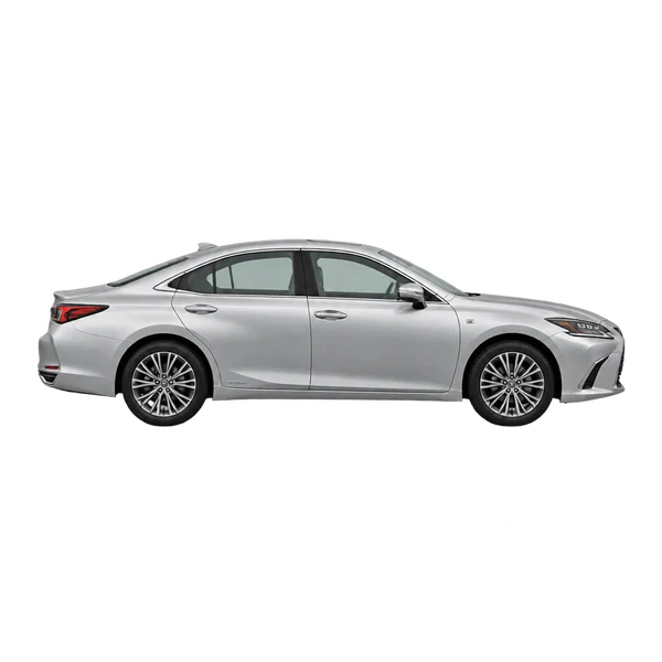 Lexus ES300H 2026 argent, vue profil (tourné vers la droite)