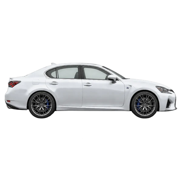 Lexus GS F 2020 en plateado, vista lateral (hacia la derecha)