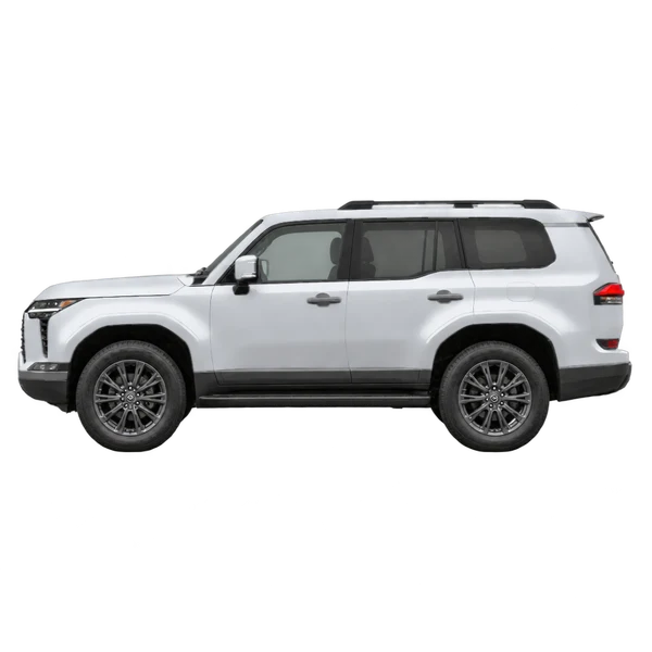Lexus GX 550 2025 prata, vista lateral (voltada para a esquerda)