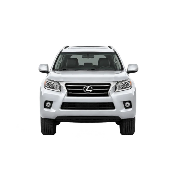 Lexus GX 2016 باللون فضي، منظر أمامي