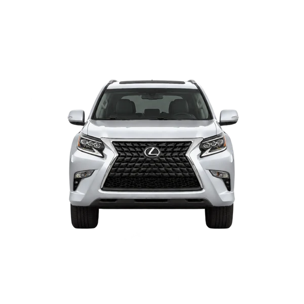 Lexus GX 2023 باللون فضي، منظر أمامي