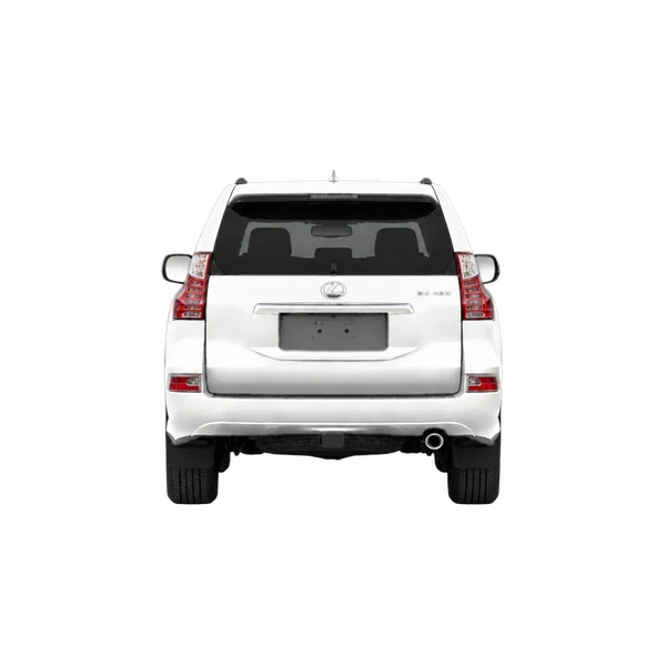 Lexus GX 2023 باللون أبيض، منظر من الخلف