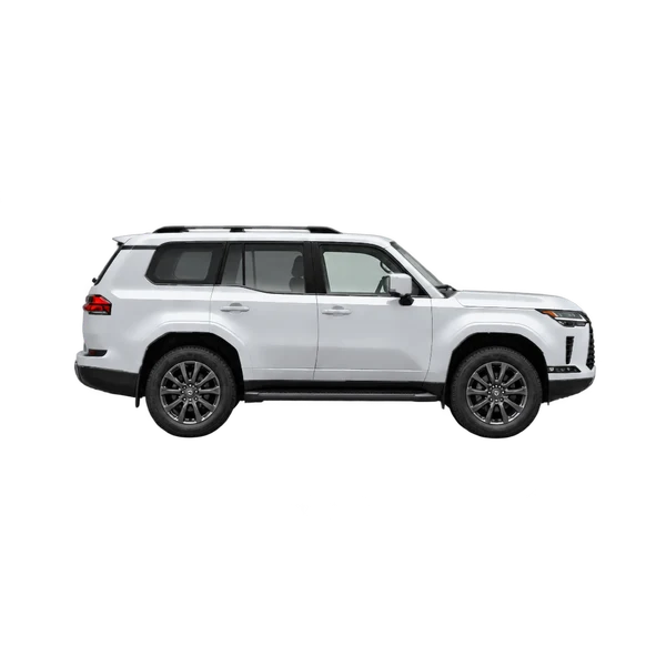 Lexus GX 2024 باللون فضي، منظر منظر جانبي (باتجاه اليمين)
