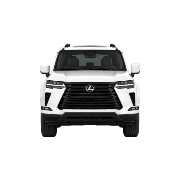 Lexus GX 2024 باللون أبيض، منظر أمامي