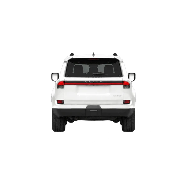 Lexus GX 2024 باللون أبيض، منظر من الخلف