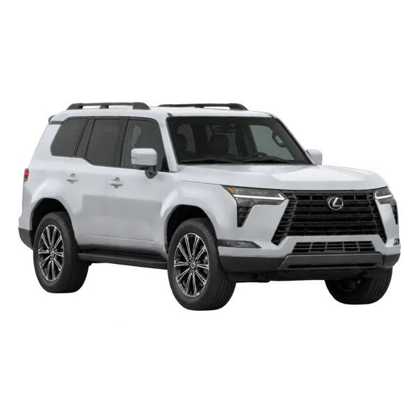 2025 Lexus GX in Silber, Ansicht: Dreiviertelansicht vorne (nach links gerichtet)