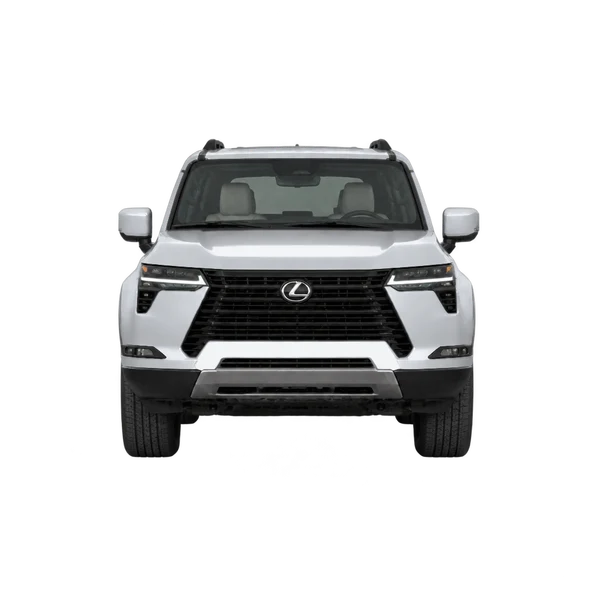 Lexus GX 2025 باللون فضي، منظر أمامي
