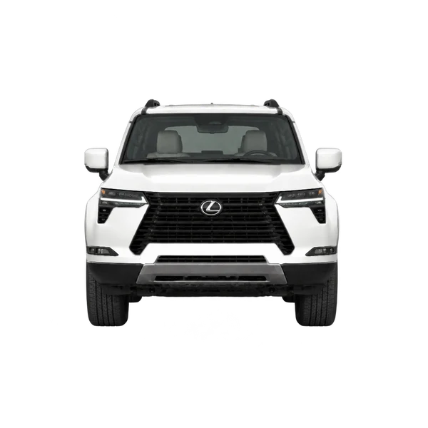 Lexus GX 2026 باللون أبيض، منظر أمامي