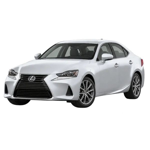 Lexus IS 300 2018 argent, vue trois-quarts avant (orienté vers la gauche)